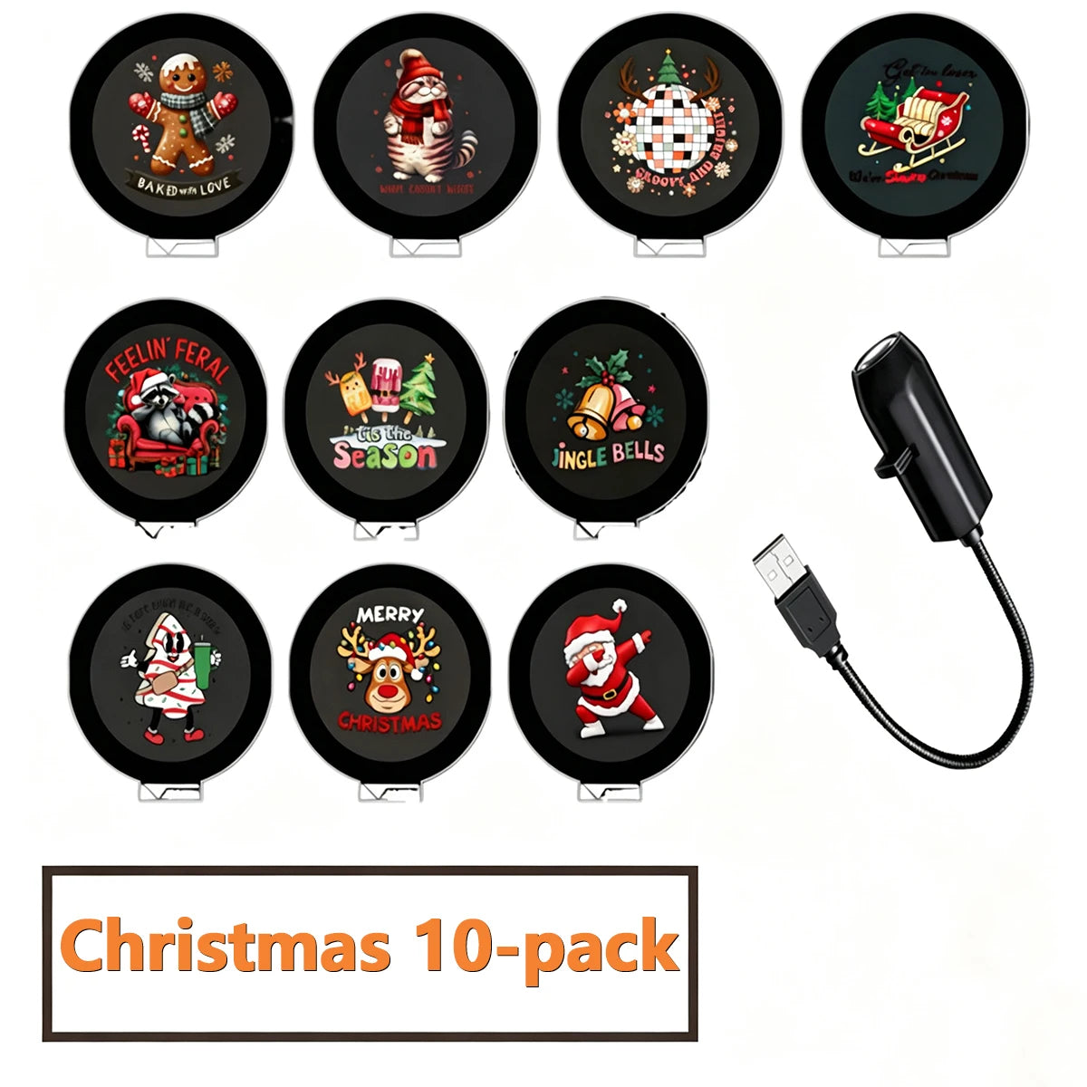 LED Projector Night Light | Adjustable Patterns | USB Ceiling Decor | Pattern Set