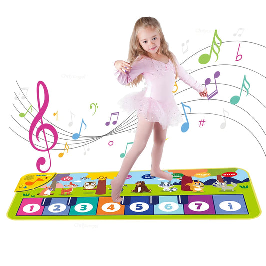 Kids Piano Mat Floor Keyboard Dance Rug For Musical Fun