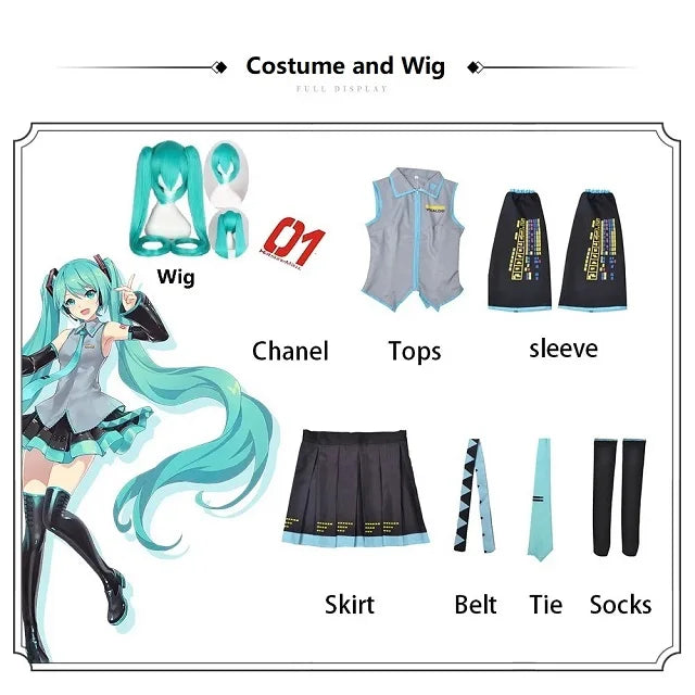 Cosplay Costume Set | Anime Polyester JK Dress | Two Piece | Adult Sizes
