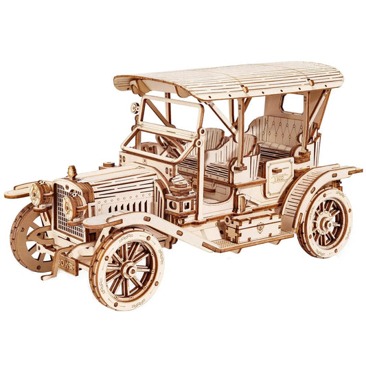Robotime Rokr 3D Wooden Puzzle MC801 Vintage Car for Kids Adults Easy - ToylandEU