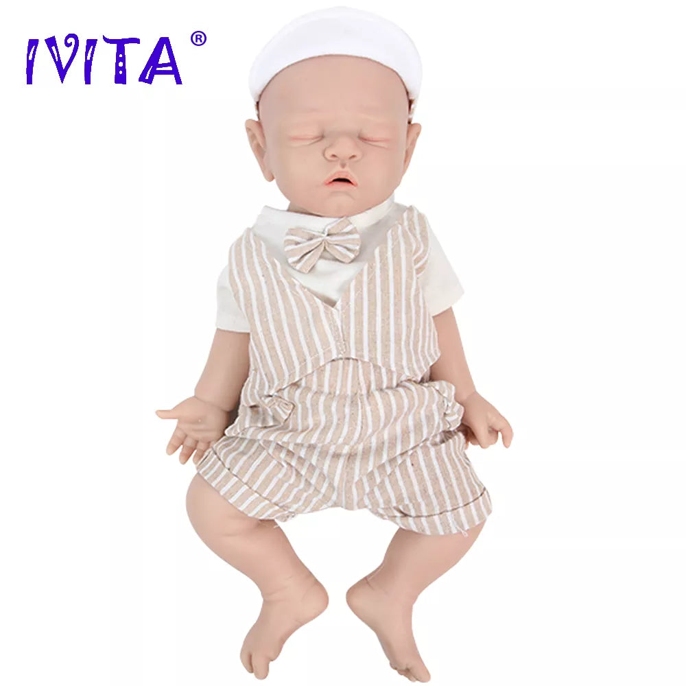 Realistic IVITA WB1528 43cm 2508g 100% Platinum Liquid Full Body Silicone Reborn Baby Doll - ToylandEU