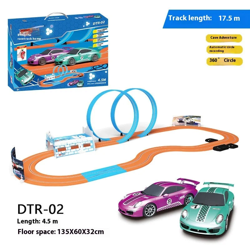 Diecast 1:64 Remote Control Race Cars On Roller Coaster Track