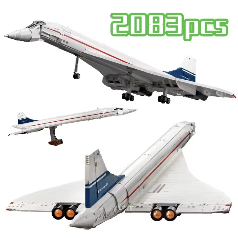 Building Block Set | Concorde Aircraft | 2083 Pieces | Lego Compatible