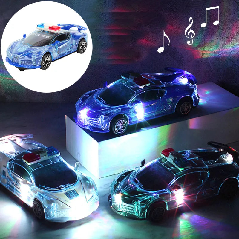 Flashing LED Light Police Car Toy for Kids | Educational Racing Vehicle with Music - ToylandEU