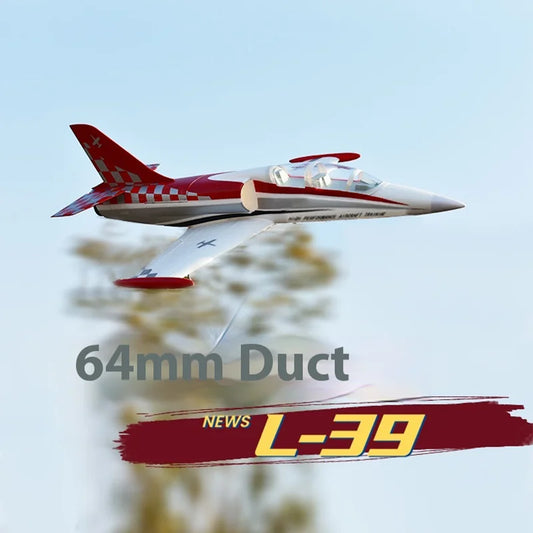 RC 64mm Han Dao L39 RC Fighter Aircraft - Electric Remote Control Training Plane Toy for All Skill Levels