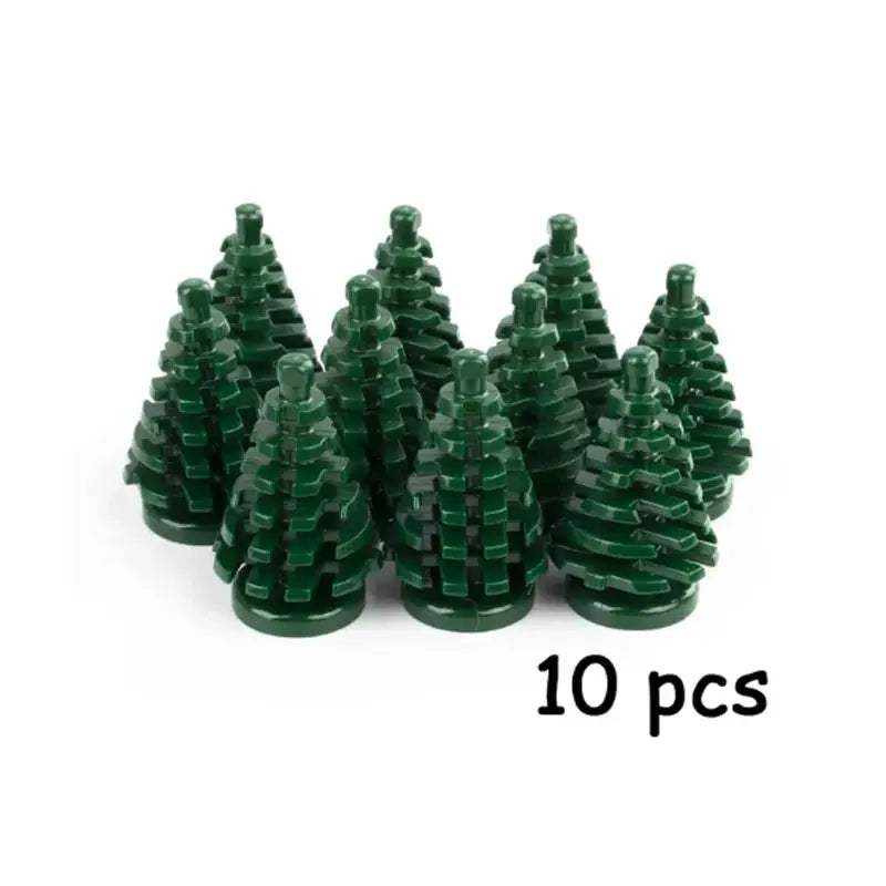 MOC City Plant Building Blocks Accessories Flower Leaves Prickly Shrubs Pine Green Grass Clover Orange Tree Mini DIY Toys F026 - ToylandEU