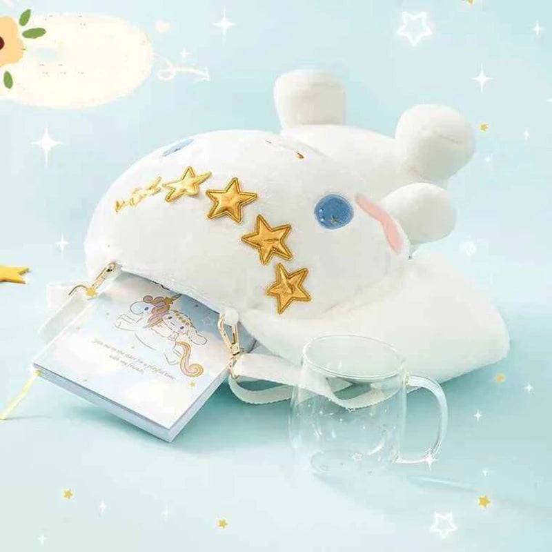 Kawaii Cinnamoroll & Melody Plush Backpack - Adorable Sanrio Bag