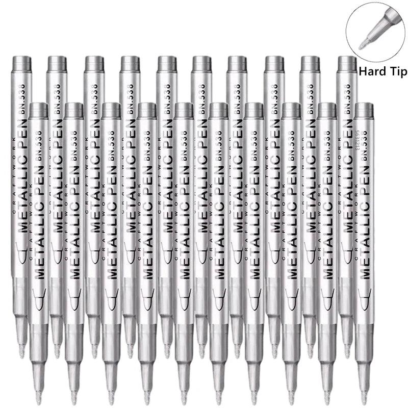 Metallic Paint Pens | Brush Tip Nib | Non Erasable Ink | 1 To 50 Pack