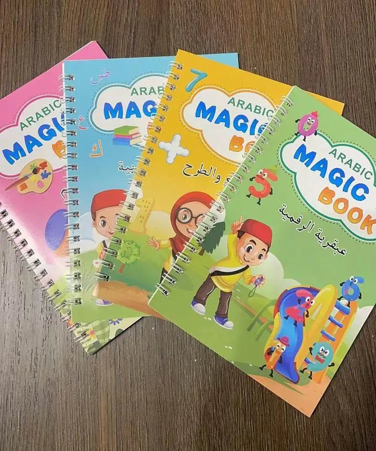 Magic Writing Book in Portuguese Calligraphy Notebook for Kids Reusable Educational Montessori Letter Practice Toy - ToylandEU