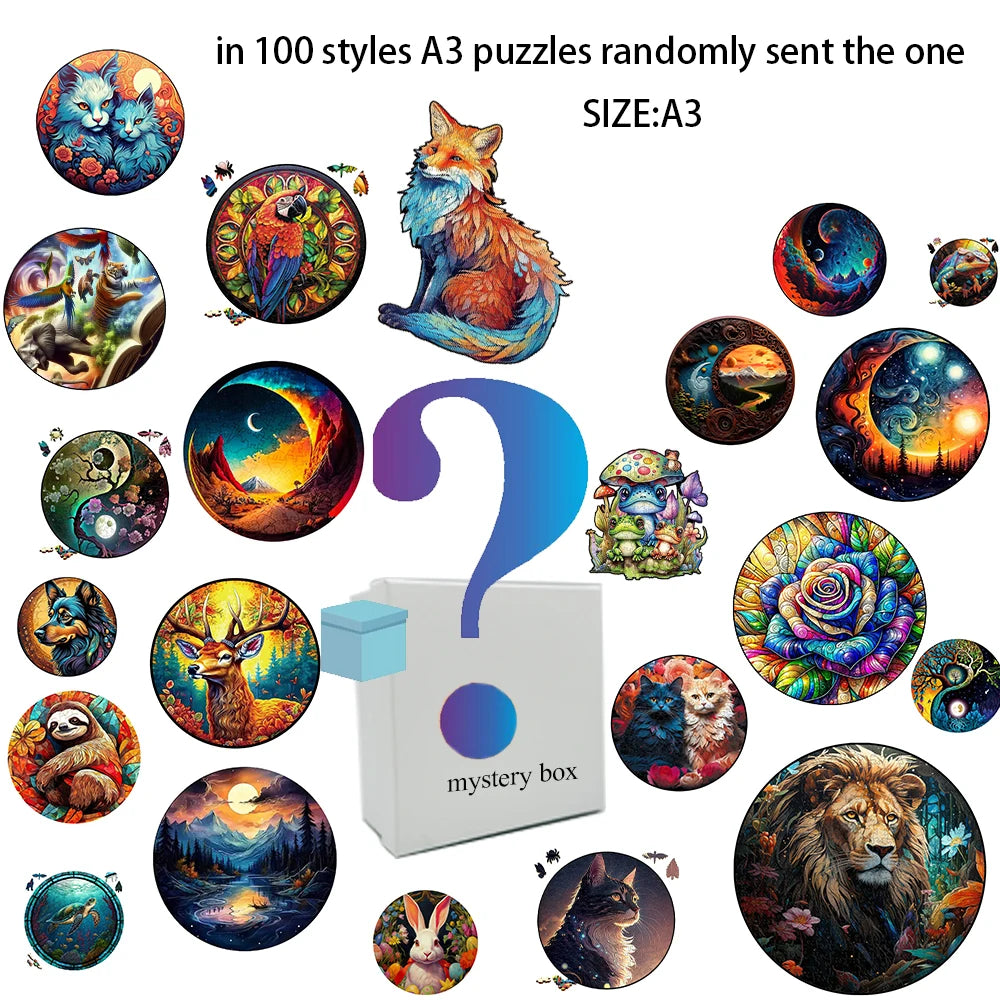 3D Wooden Jigsaw Puzzle | Tiger Pattern | Age 12 And Up | Birthday Gift