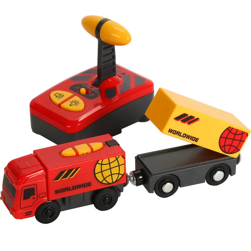 Electric RC Train Set for Kids - Compatible with Wooden Railway Tracks - ToylandEU