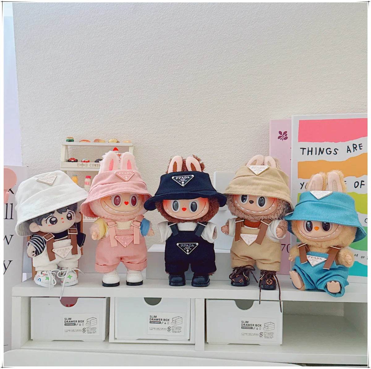 Labubu V1v2v3 17cm Sitting Party Macaron Fashion Set - ToylandEU