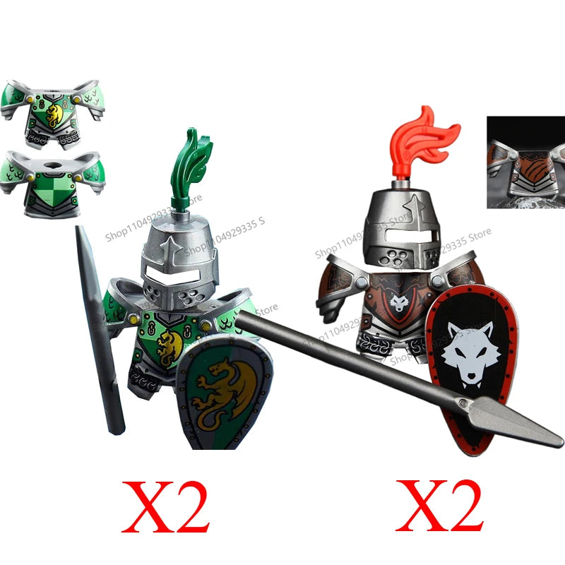 Micro Blocks | Medieval Knight Figures | Plastic Model Kit | Ages 14 Plus