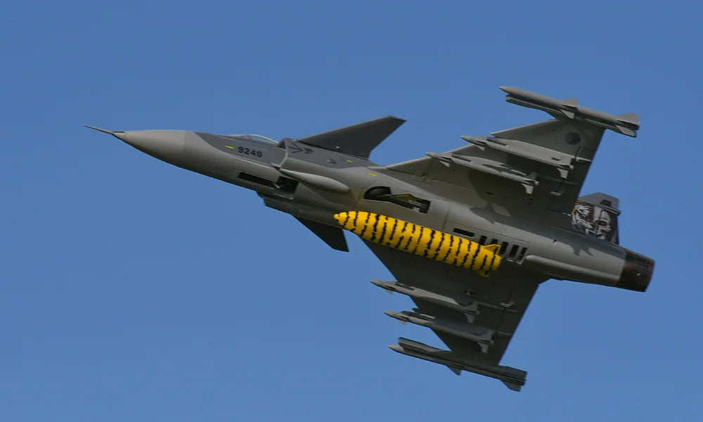 RC RC JAS-39 Gripen Remote Control Plane - 6CH Military Aircraft with NATO, Czech Republic, Swedish, and Hungarian Air Force Designs