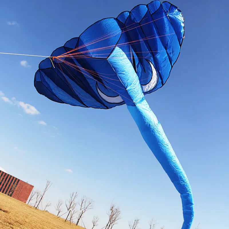 Inflatable Soft Elephant Kite, 5.2M Nylon Outdoor Kite with 9 Holes - ToylandEU