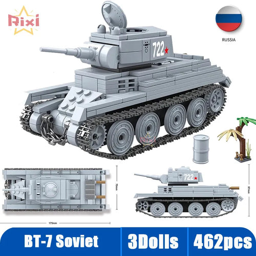 WW2 Military Tanks Building Block Set - Panther & Sherman Models for Children 6+ ToylandEU.com Toyland EU