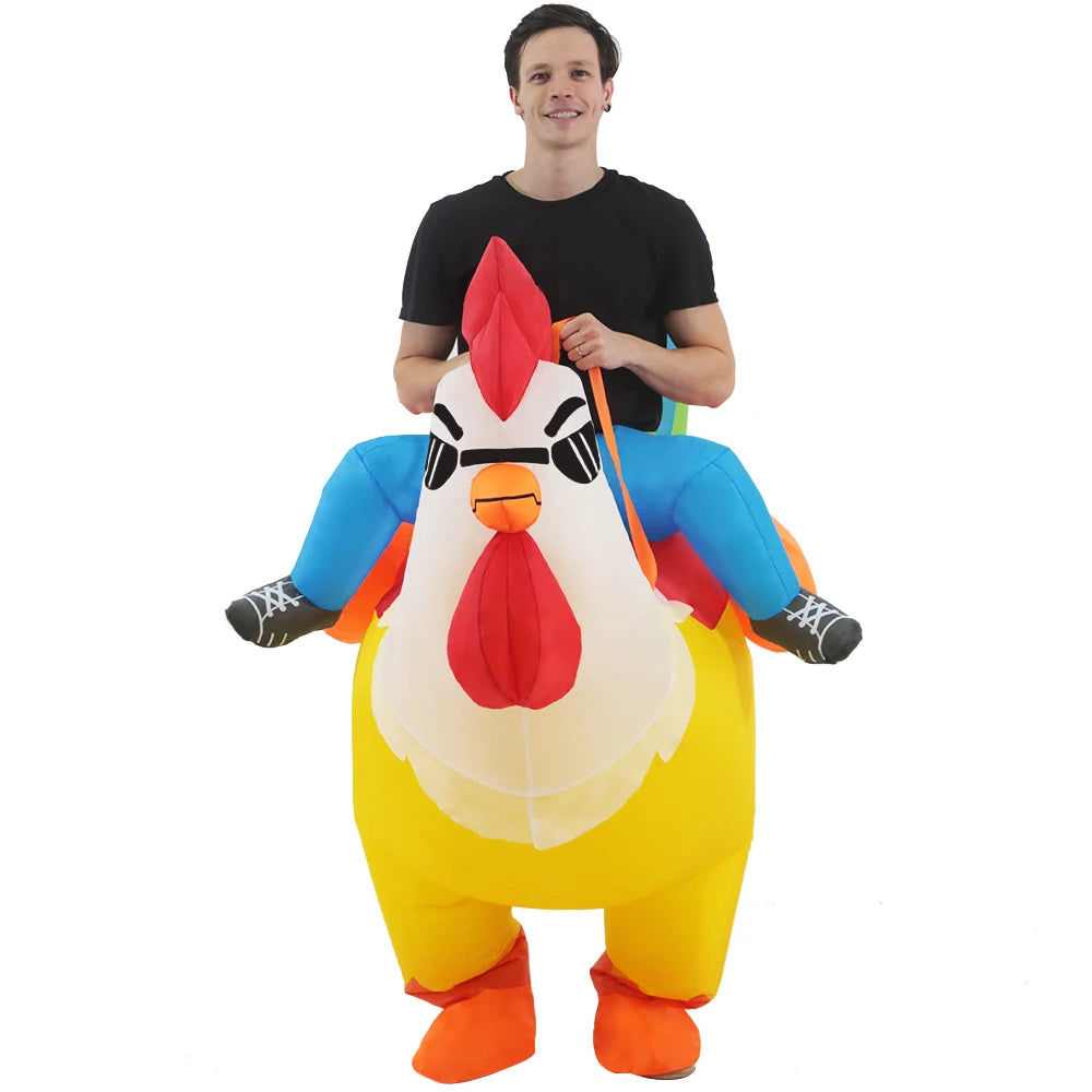 Chicken Jockey Costume | Minecraft Inflatable Chicken | Battery Powered