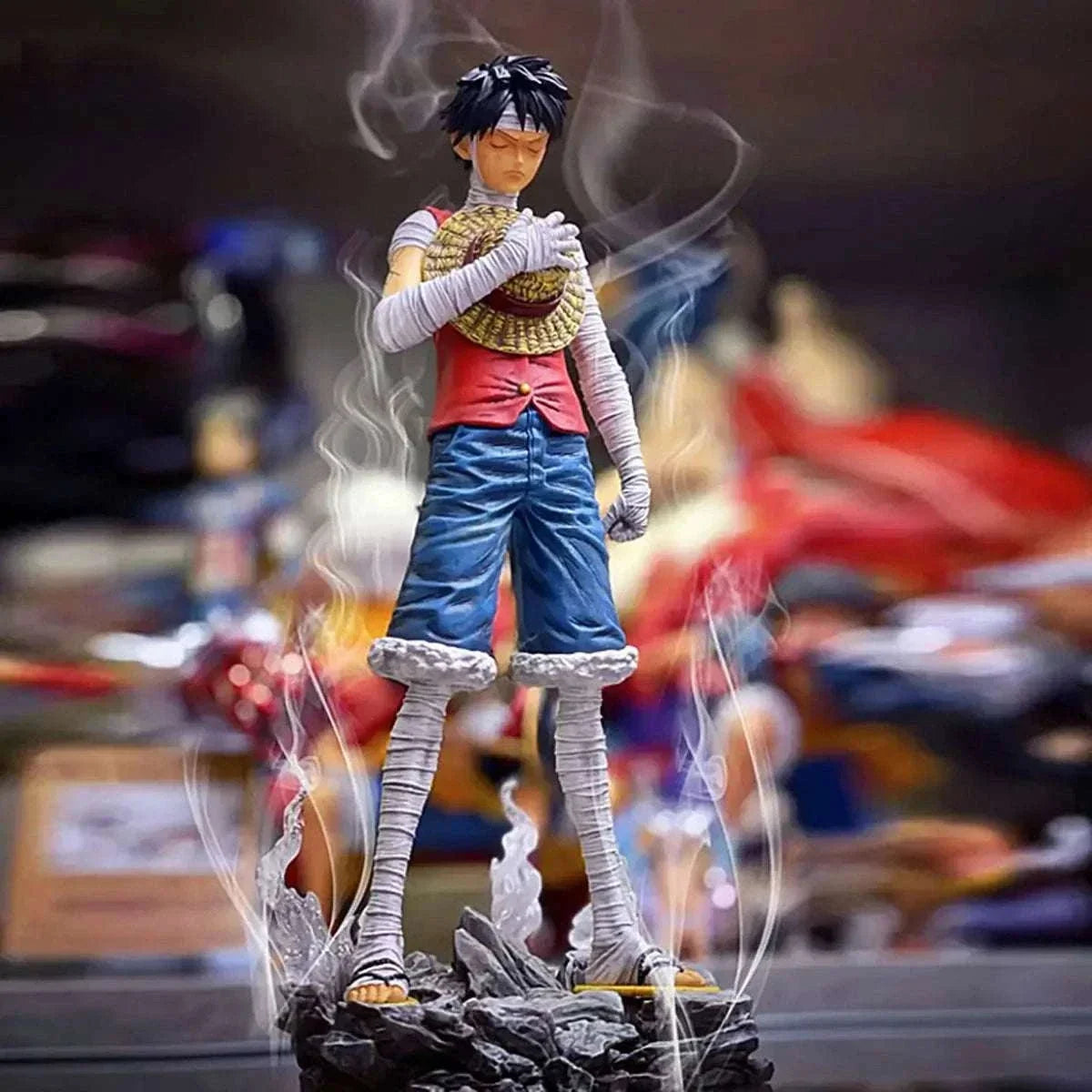In Silent Tribute Monkey D Luffy Anime Figure, One Piece Anime Figurines 26 CM
