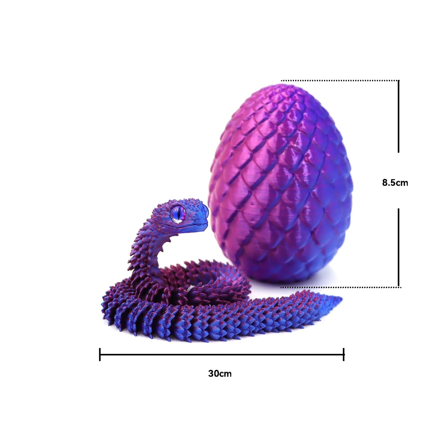 3D Printed Snake Egg Decoration With Flexible Joints