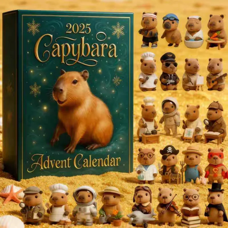 Advent Calendar | Capybara Pendants | 24 Day 2D Acrylic Hanging Ornaments | Christmas Tree Decor Gift