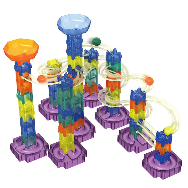 85PCS/Set DIY Rollerball Track Puzzle Building Blocks Kids 3D Maze