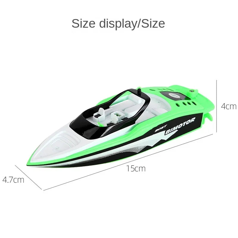 RC High-Speed RC Waterproof Motor Boat with 2.4GHz Remote Control - Mini Rechargeable Electric Sports Toy