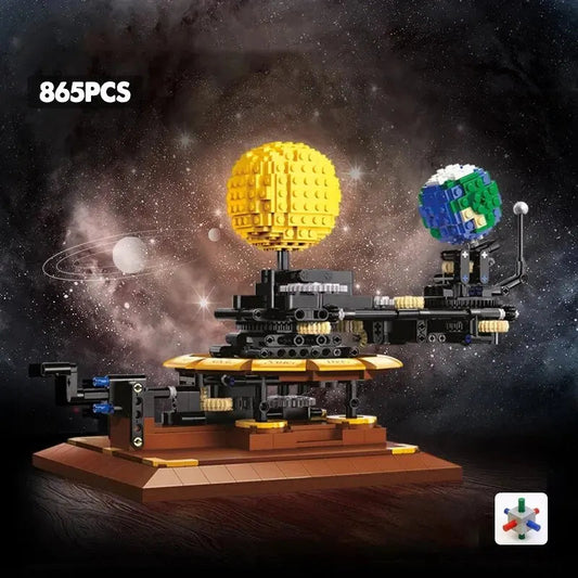 865-Piece City Solar System Earth and Sun Clock Building Blocks Science Kit - ToylandEU