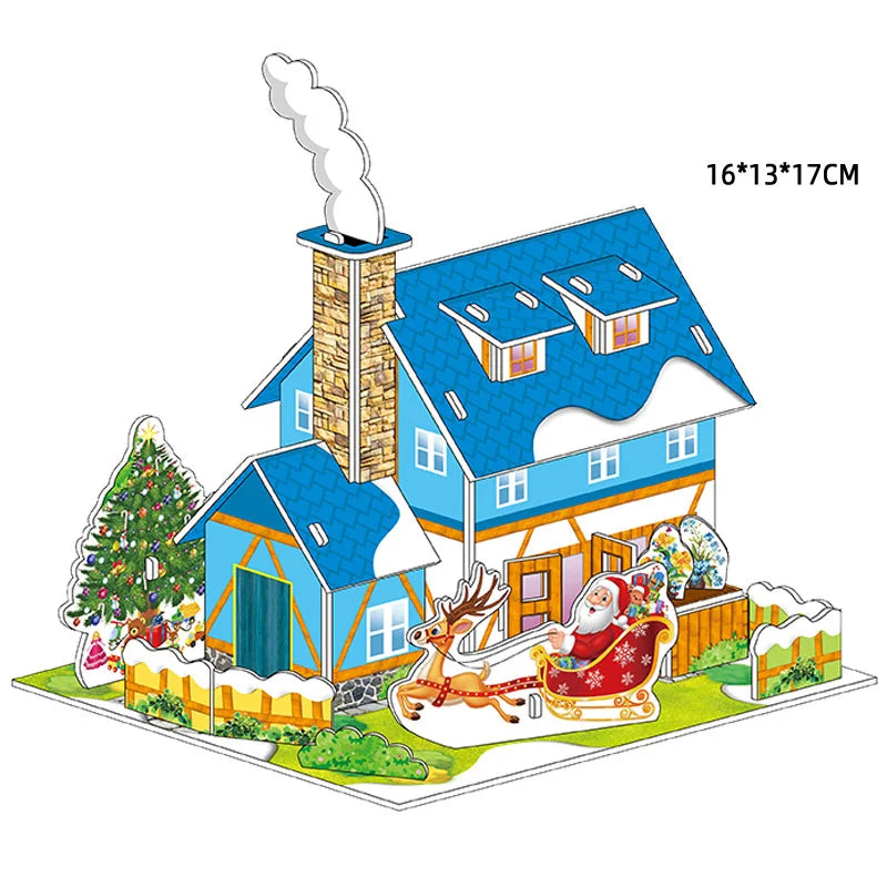 3D Puzzle | Villa House Castle Model | Cardboard Construction | Ages 6-14