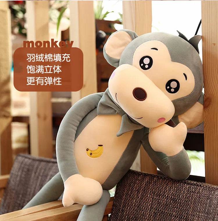 Creative Cute Cartoon Plush Monkey Doll with Long Arms and Legs Baby Sleeping Pillow Gift - ToylandEU
