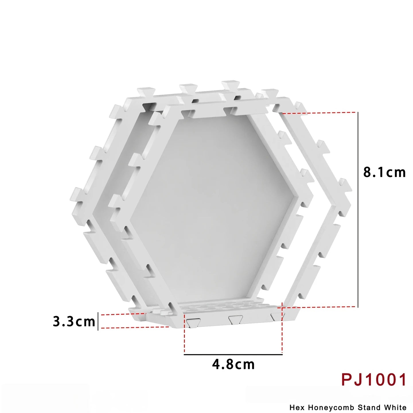 Brick Display Stand | Red Hex Interlock | Lego Compatible | Built In Brick Base