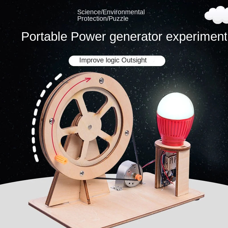 Hand generator Electric Power Science Experiment Diy Handmade Material