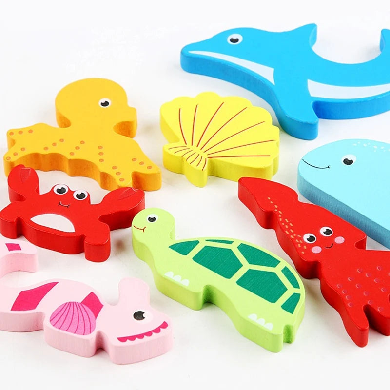 Wooden Jigsaw Puzzle | Wood | 16.6 cm | 3D Animal Shape Matching