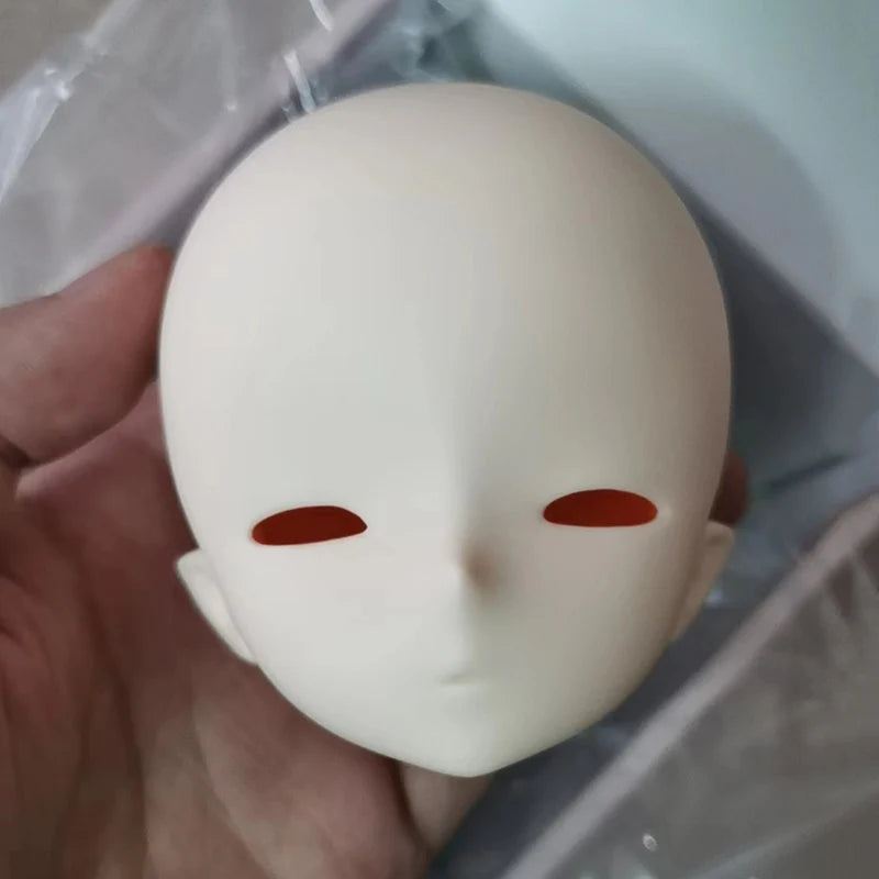 New 1/4 Imomo Doll Head in White/Tan Skin with Soft PVC Material