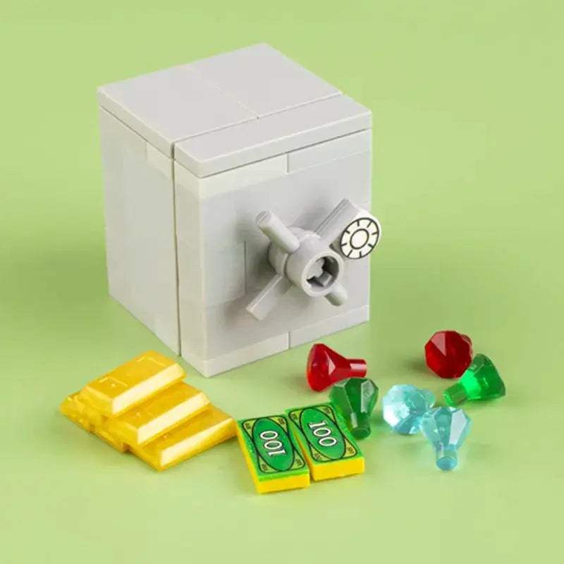 Building Blocks Money Box Treasure Chest Set Storage - ToylandEU
