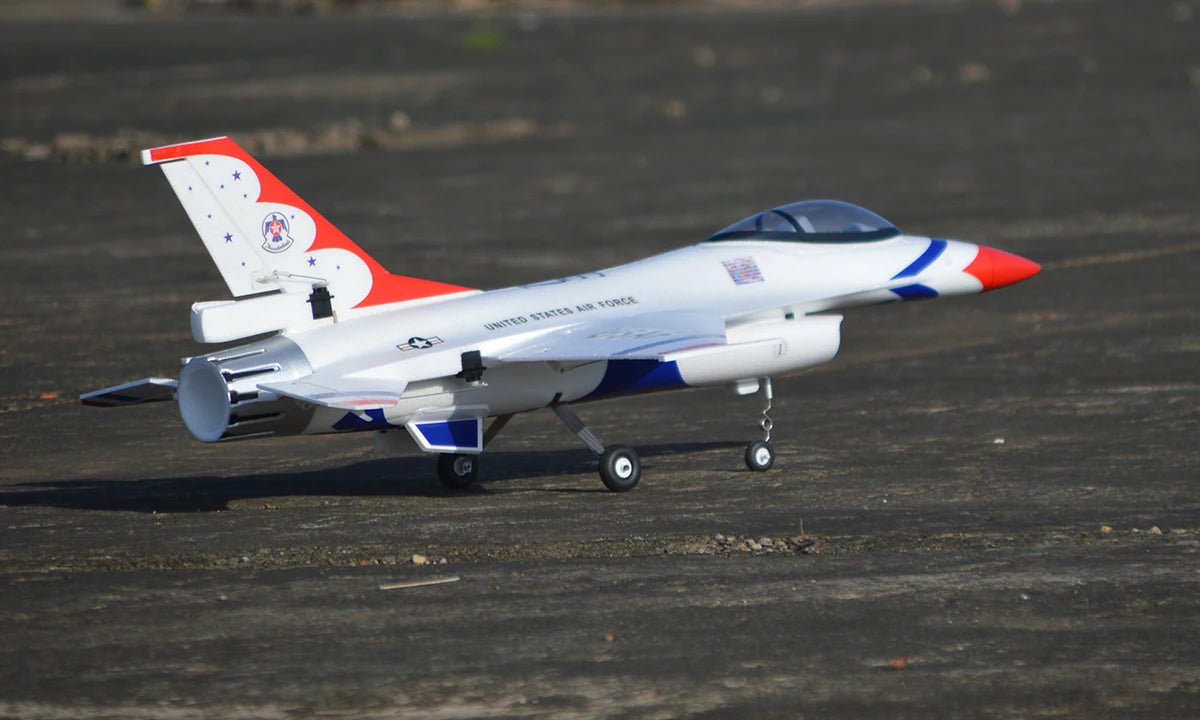 RC FLIIT F16 Fighting Falcon 70mm EDF RC Jet Airplane Model - Thunderbird Edition