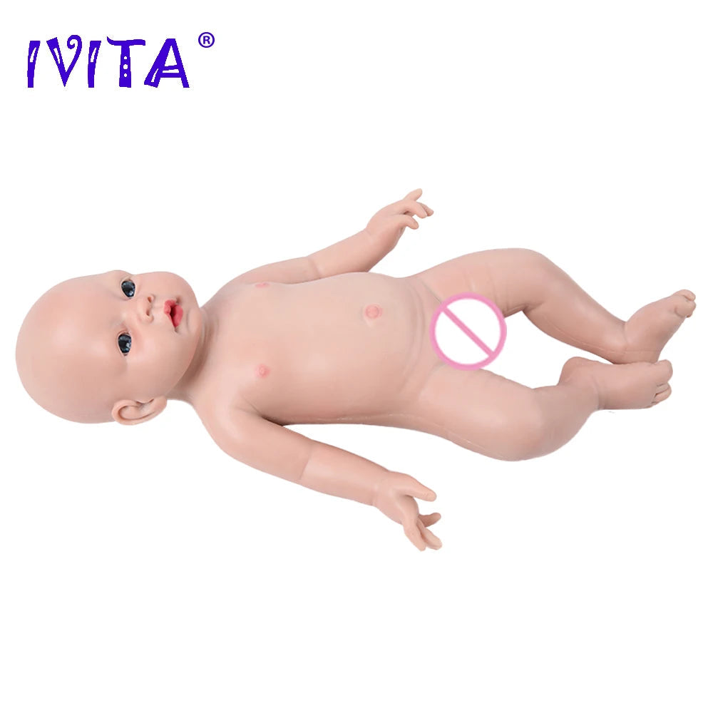 Realistic 20inch 3200g 100% Silicone Reborn Baby Doll IVITA WB1506 - ToylandEU