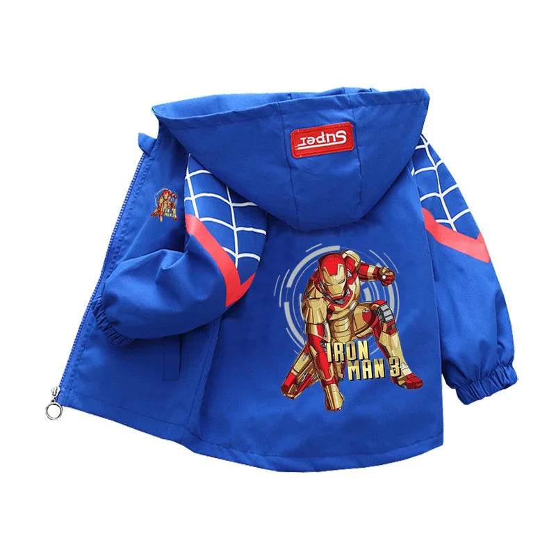 Premium Hooded Jacket Spiderman Theme Unisex Kids Cosplay Outerwear For Ages 1 To 10 - ToylandEU