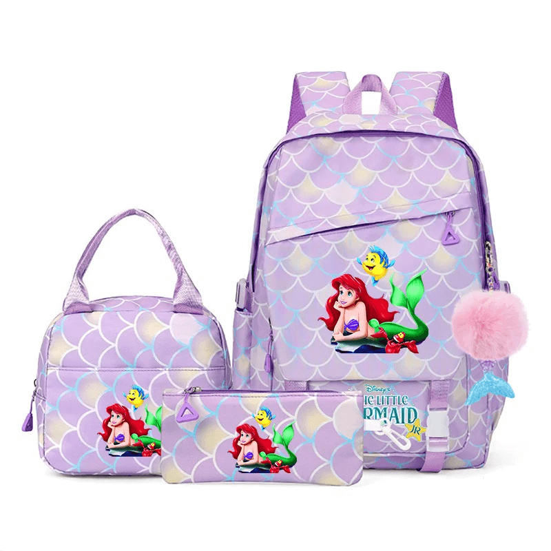 Premium Kids Backpack Set Little Mermaid Theme Three Piece For Kids Aged 7 To 13 - ToylandEU