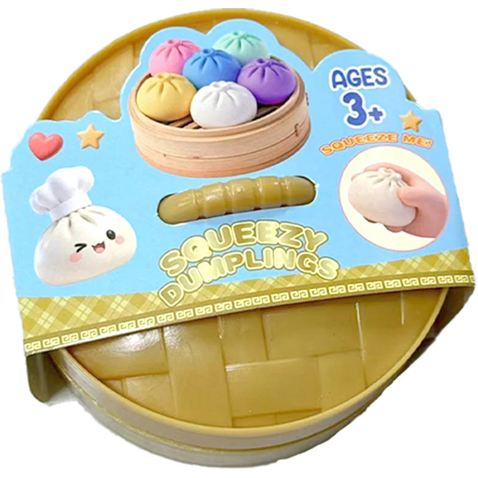 Glitter Dumpling Squishy | 6 Pack | Stress Relief Toy | Comes With Box