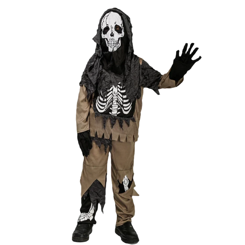 Boys Skeleton Zombie Costume Set - Spooky Fun for Halloween & Purim