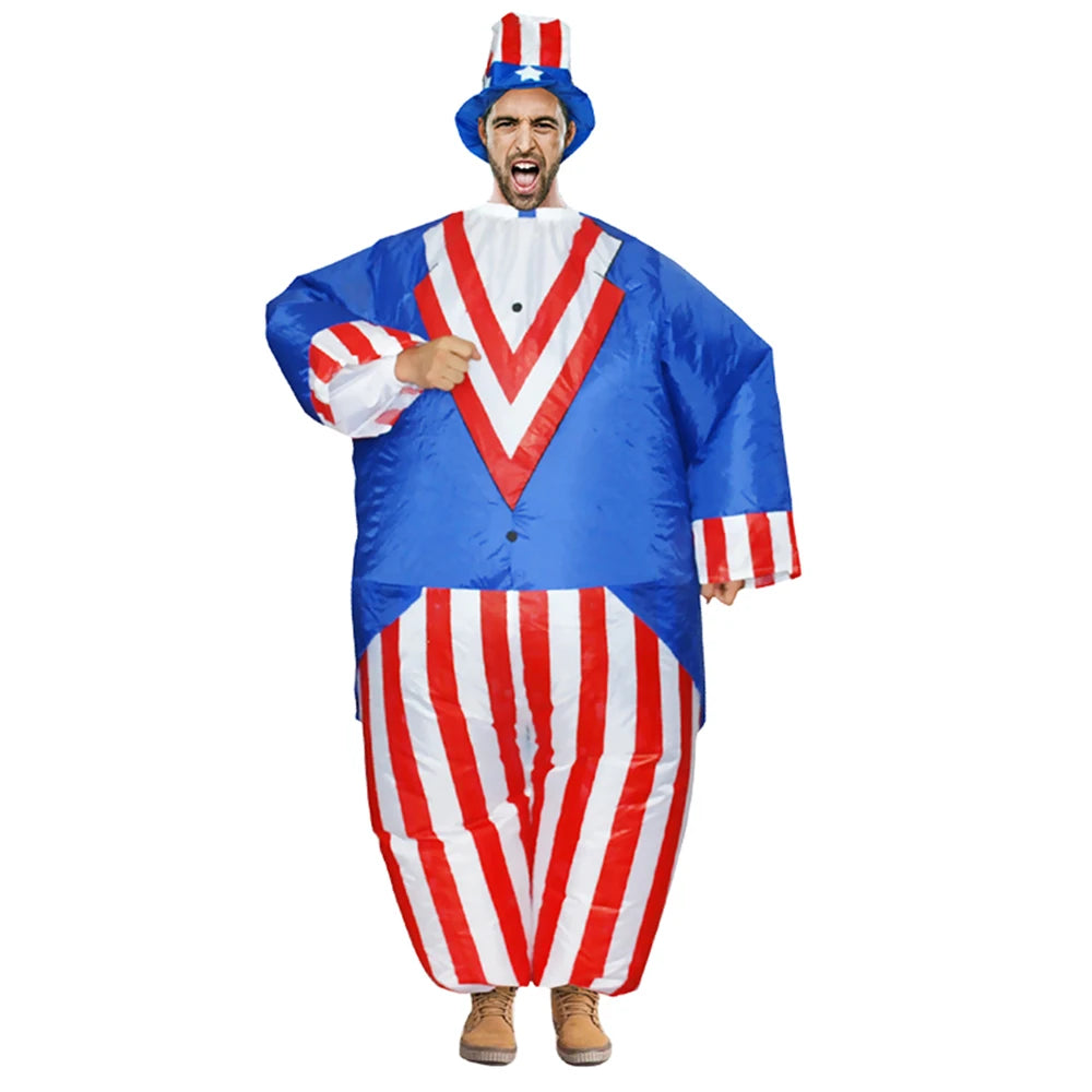 Clown Inflatable Costume | Battery Powered Blower | Durable Polyester | Adult
