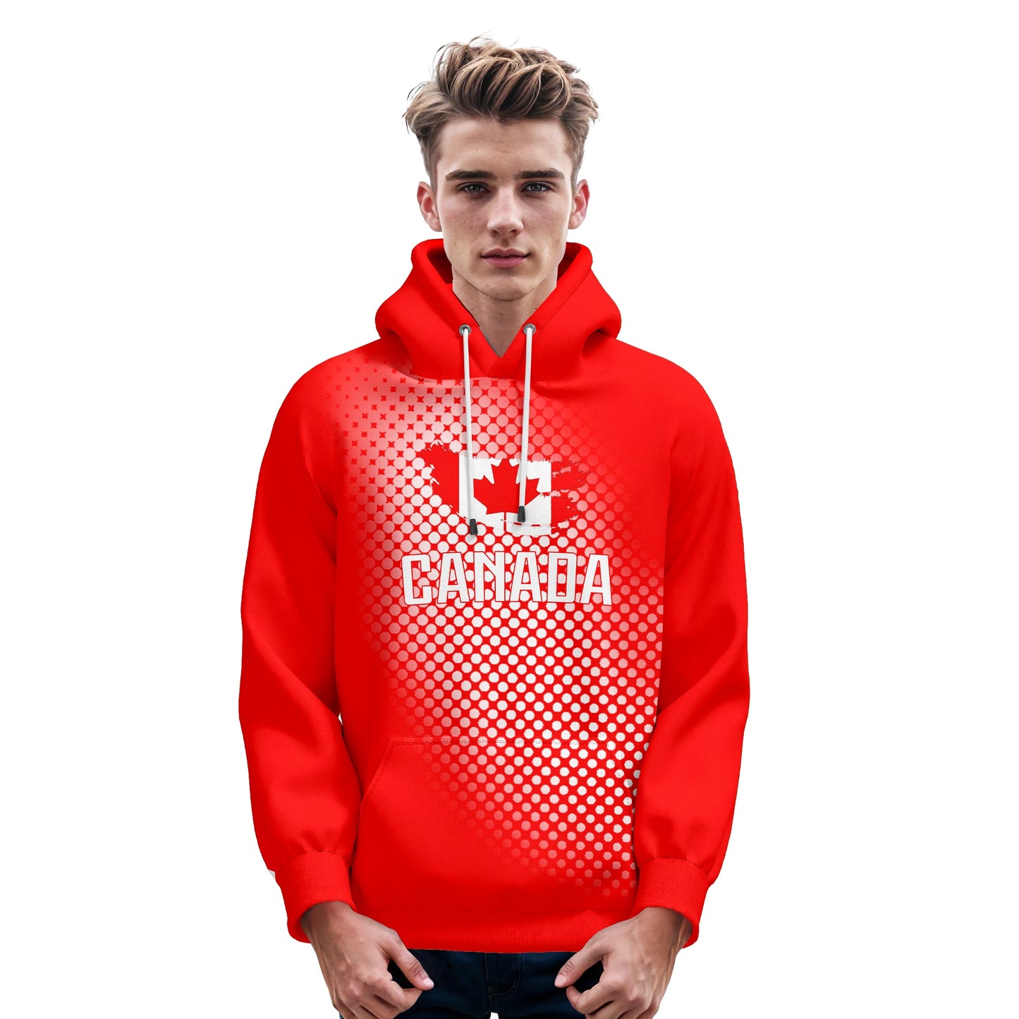 Personalized Canada Soccer Hoodie with National Flag - Custom Pullover Sweatshirt for Men, Women, and Youth Fans