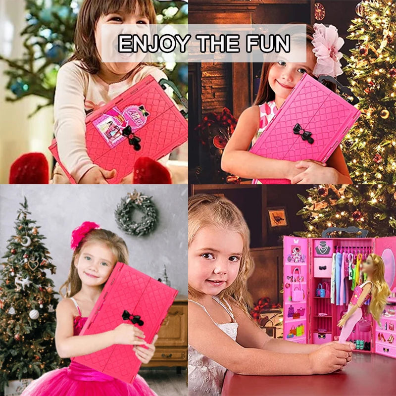 Extensive Doll Accessories Wardrobe Set With 73 Pieces