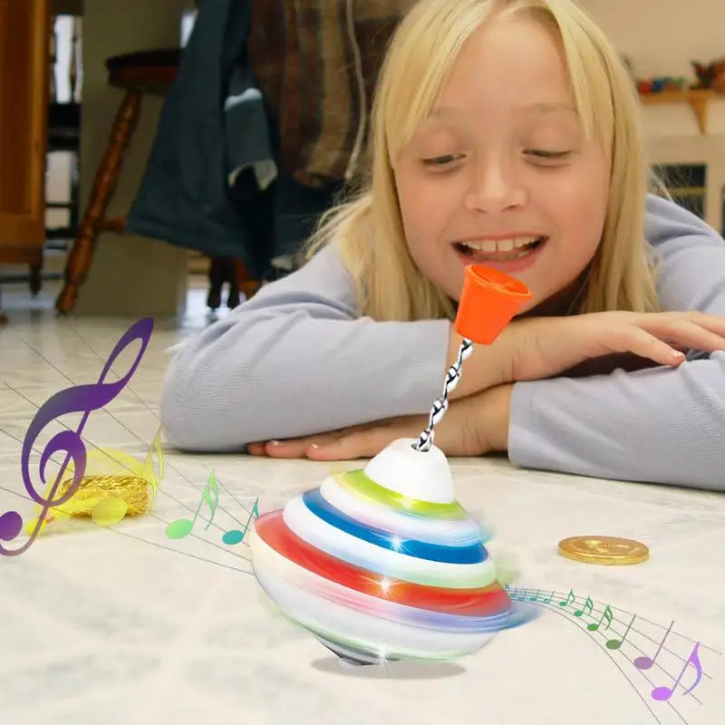 Musical Spinning Top Toy with LED Lights and Music - ToylandEU