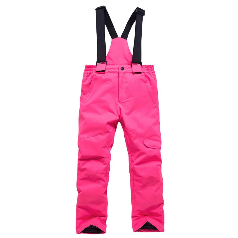 Children's Ski Bibs | Cotton Fabric | Windproof Fit | Youth Sizing