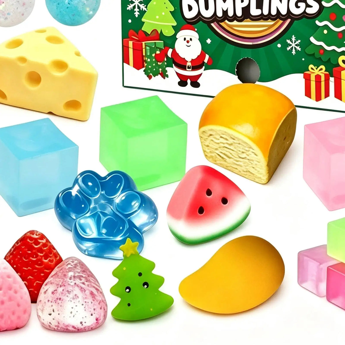 Advent Calendar | 2026 Dumpling Squishy | Slow Rising Stress Relief Sensory Fidget | Countdown Party Favors