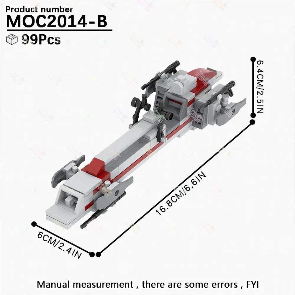MOC Space Wars Movie Series Interplanetary Flying Motorcycle Combat Robot Airship Scout Building Blocks DIY Brick Kids Toy Gifts - ToylandEU
