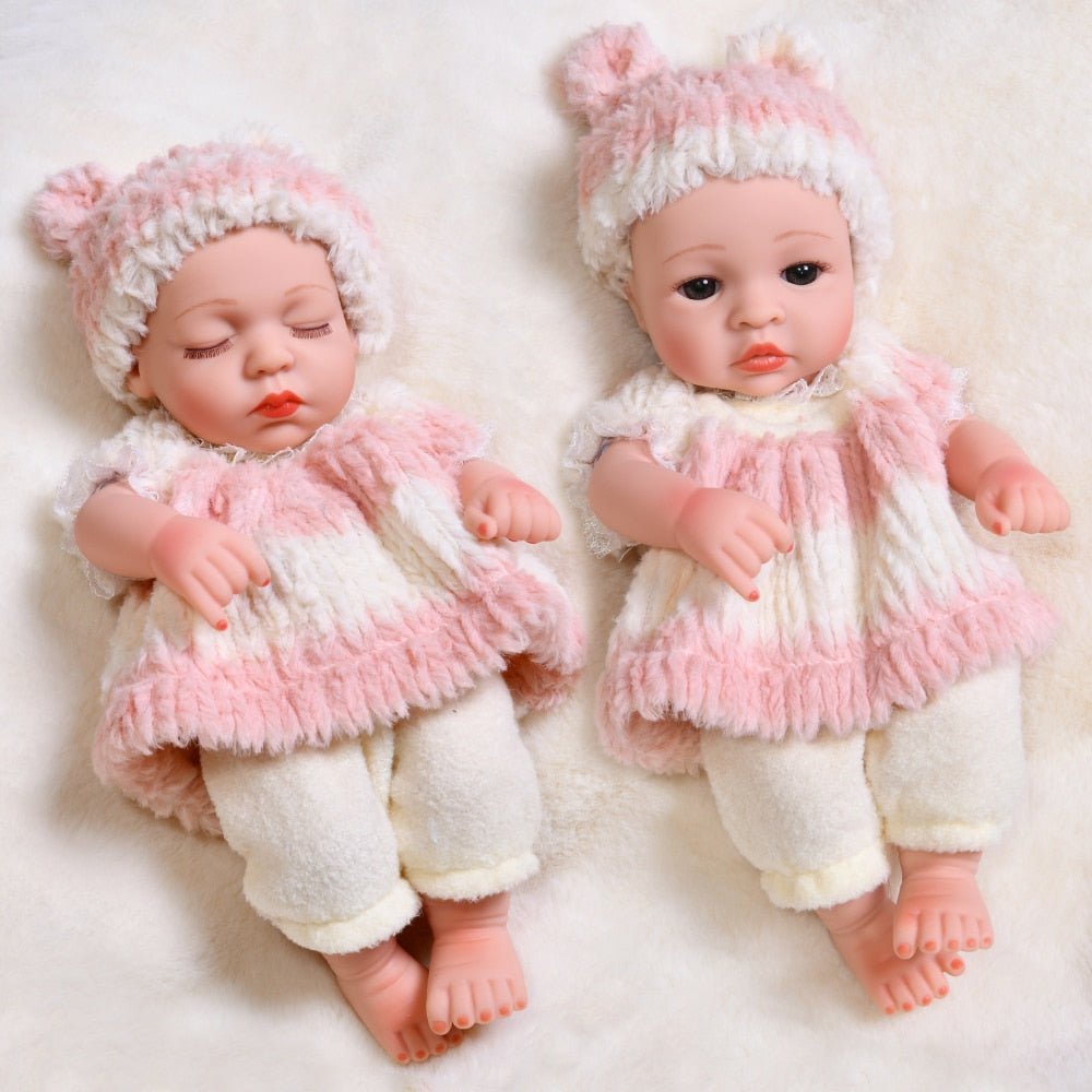 JINGXIN PRINSES 30cm Reborn Baby Doll with Full Silicone Body - Lifelike Realistic Baby Toy - ToylandEU
