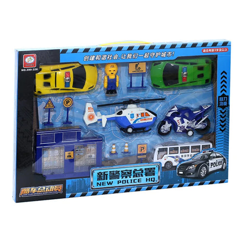 Children's Engineering Vehicle Gift Box Set with Fire Truck, Police Car, and More Miniature Toys for Boys and Girls ToylandEU.com Toyland EU