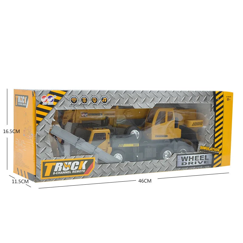 1/24 Scale Rechargeable RC Crane Truck - Fun Engineering Toy for Kids